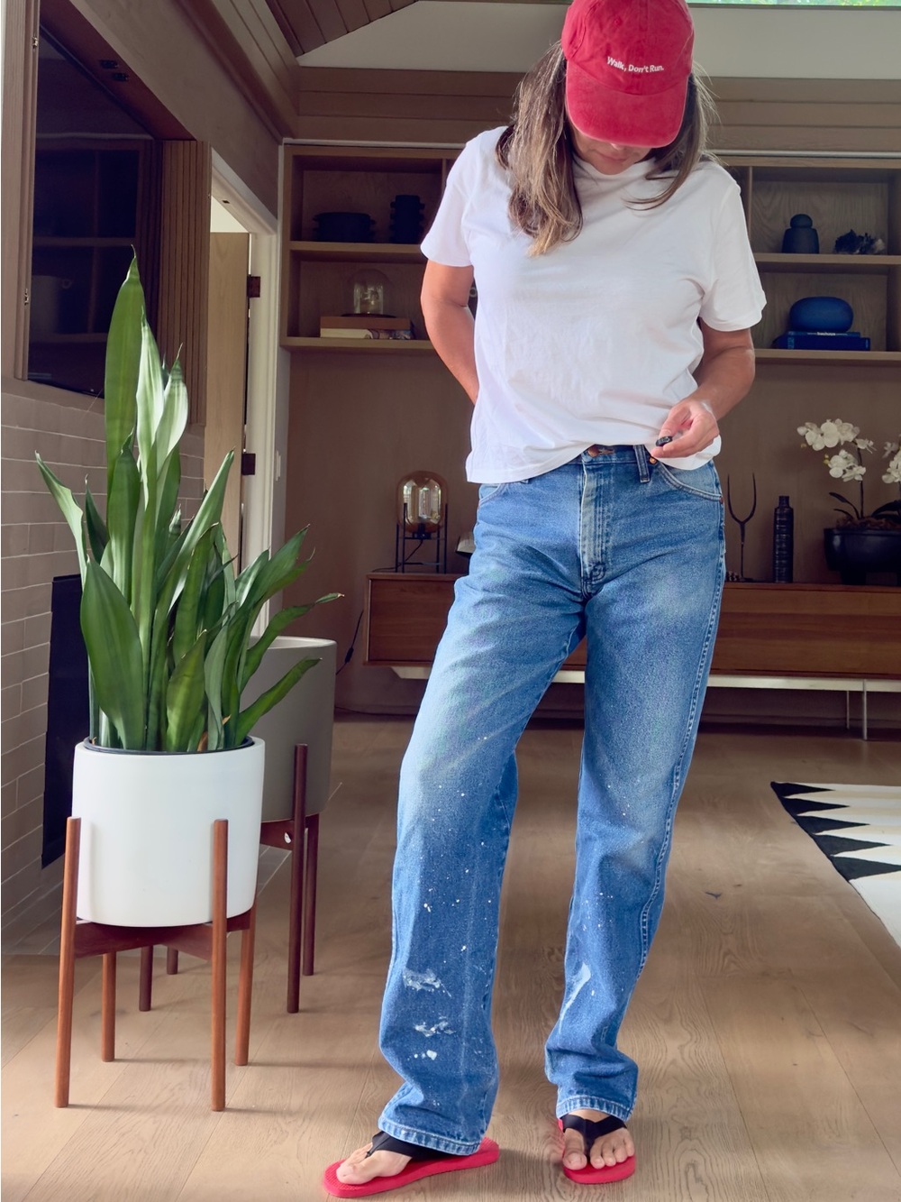 Reworked Vintage Wrangler Jeans | Paint Splatter | Tagged 31, Fits like 27